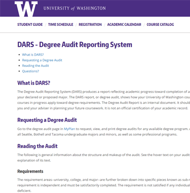 Degree Audit Reporting System