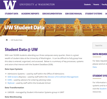 UW Student Data